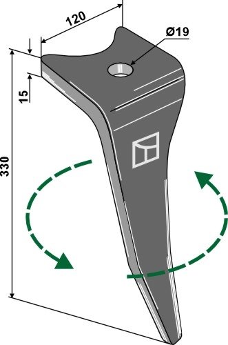 Rotorharvtind 330 mm venstre Til Amazone KG | Industriehof Rotorharvtind 330 mm venstre Til Amazone KG