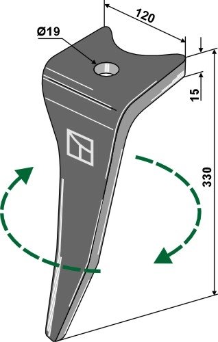 Rotorharvtind 330 mm høyre Til Amazone KG | Industriehof Rotorharvtind 330 mm høyre Til Amazone KG