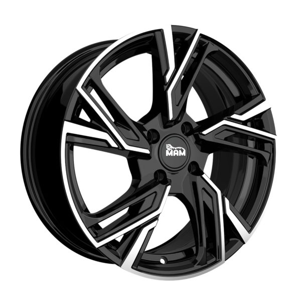 Aluminiumsfelger RS5 RS5 fra MAM WHEELS i farge BLACK FRONT POLISH