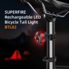 SuperFire LED sykkel baklykt med feste Med vibrator, lades med USB | Superfire SuperFire LED sykkel baklykt med feste Med vibrator, lades med USB | Superfire