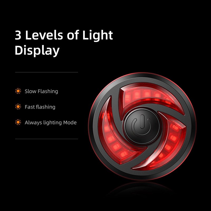 SuperFire LED sykkel baklykt med feste Med vibrator, lades med USB | Superfire SuperFire LED sykkel baklykt med feste Med vibrator, lades med USB - Bilde 15