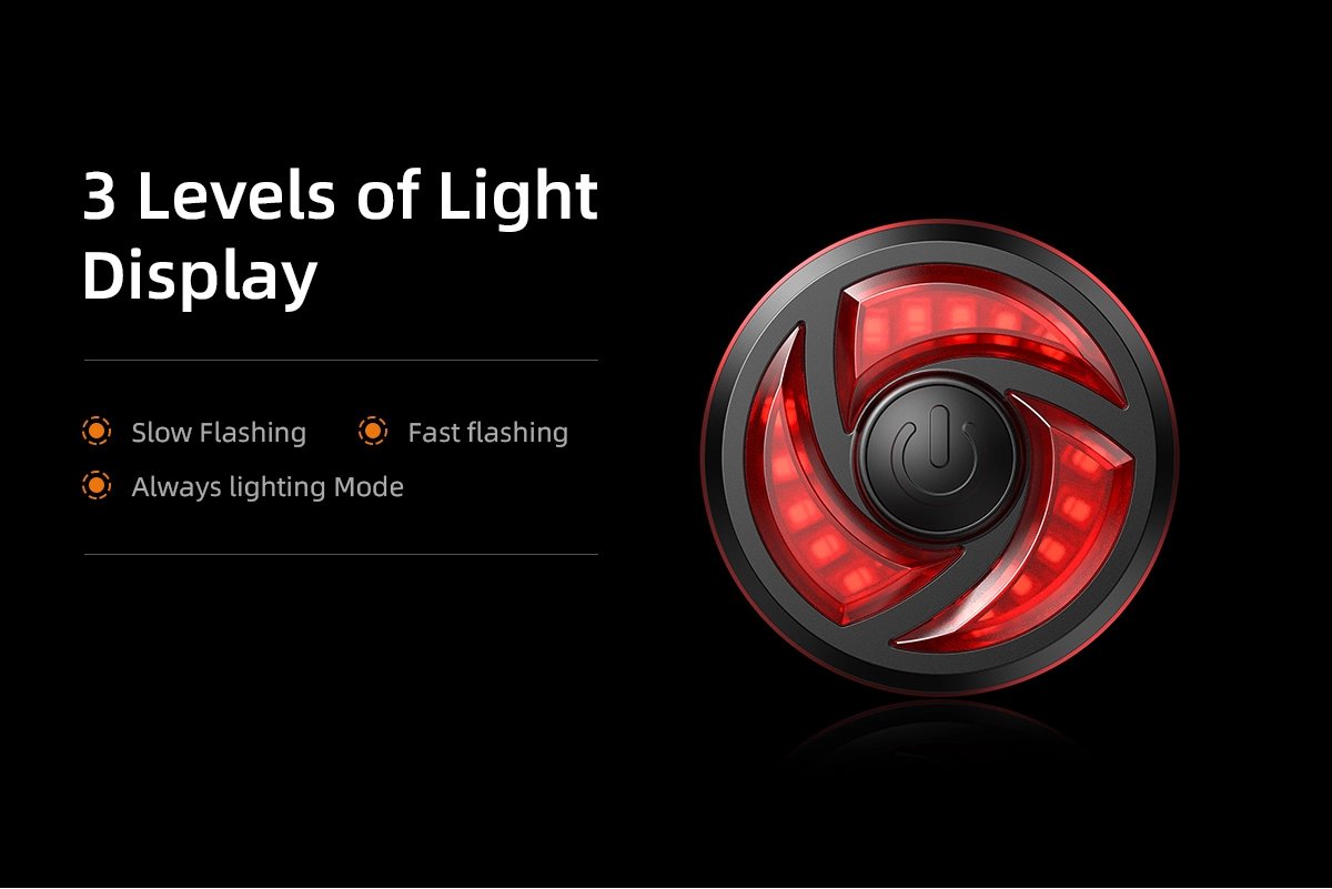 SuperFire LED sykkel baklykt med feste Med vibrator, lades med USB | Superfire SuperFire LED sykkel baklykt med feste Med vibrator, lades med USB - Bilde 6