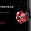 SuperFire LED sykkel baklykt med feste Med vibrator, lades med USB | Superfire SuperFire LED sykkel baklykt med feste Med vibrator, lades med USB | Superfire