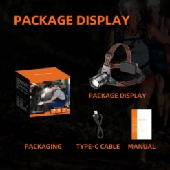 Alternative view of Superfire LED hodelykt med USB lading 2300 lumen | 36 watt | 240 gram