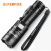 SUPERFIRE V8-S oppladbar taktisk lykt 2000 lumen - 36W | Superfire