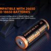 Superfire Teleskop håndlykt 1200 lumen Vekt 205 gram, rekkevidde 800 meter | Superfire
