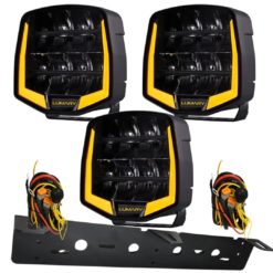 3 stk Lumary No Glare 9" ekstralys 240watt | 32 000lm | 714m@1lux |  E godk