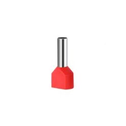 Tylle | Ledningsavslutter for 2 ledere 100 stk Rød tylle for 2×0,75mm²