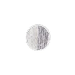 Rund refleks - Hvitt Ø75mm med skrue montering