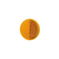 Rund refleks - Oransje Ø75mm med skrue montering