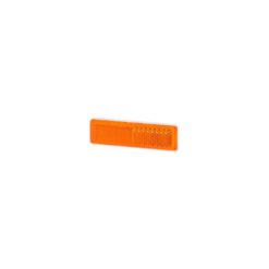 Rektangulær refleks - Oransje Refleks enhet med fastetape (19×69mm)
