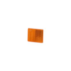 Firkantet refleks - Oransje Reflekterende enhet med hull (38×47mm)