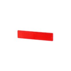 Rektangulær refleks - Rødt Refleks enhet med festebånd (103×21mm)