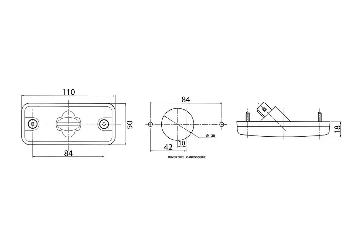 Sidemarkørlampe 12/24V for W5W pære Passer mange lastebilmerker | Vignal Sidemarkørlampe 12/24V for W5W pære Passer mange lastebilmerker - Bilde 2