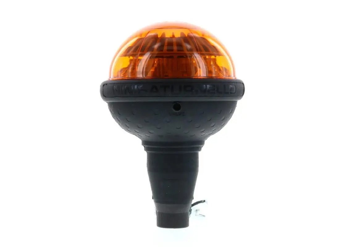Vignal Mini Saturnello LED Varsellampe Flexi fot. Roterende lys, oransje | Vignal Vignal Mini Saturnello LED Varsellampe Flexi fot. Roterende lys, oransje