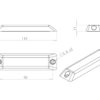 RØD Lumary slim LED flasher 4LED Med rød lysfarge | Lumary