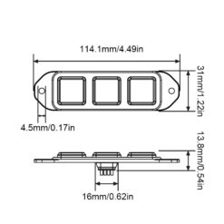 Alternative view of Varsellys Lumary Elastisk Blitz 3 3 LED, 9W, 12 og 24V, 19 blinkmønster