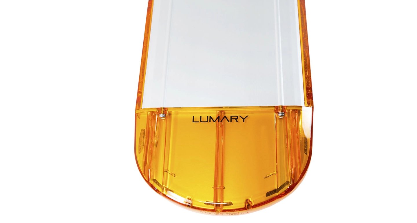 Varsellysbjelke Lumary Guardian Silver line 106 cm med oransej glass | Lumary Varsellysbjelke Lumary Guardian Silver line 106 cm med oransej glass - Bilde 3