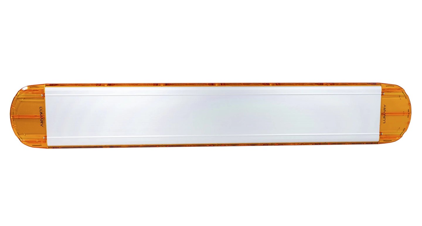 Varsellysbjelke Lumary Guardian Silver line 106 cm med oransej glass | Lumary Varsellysbjelke Lumary Guardian Silver line 106 cm med oransej glass - Bilde 2