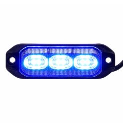 LUMARY Dark 3 LED blå varsellys LED Sotet med blå lysfarge