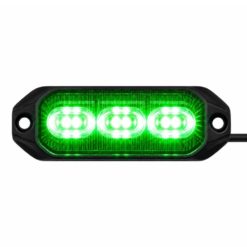 LUMARY Dark 3 LED varsellys, grønt lys LED Sotet med grønn lysfarge