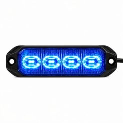 LUMARY Dark 4 LED blått varsellys LED Sotet med blå lysfarge