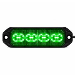 LUMARY Dark 4 LED varsellys, grønt lys LED Sotet med grønn lysfarge