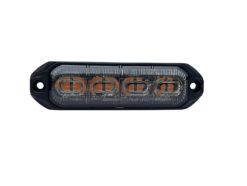 Alternative view of LUMARY Dark 4 LED varsellys med rødt lys LED Sotet med rød lysfarge