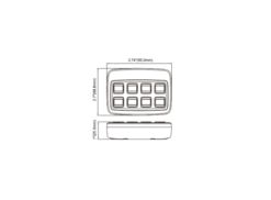 8 knapper styringspanel