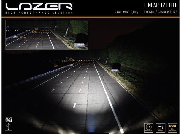 Lazer® Linear 12 ELITE position light | Lengde 382mm. 8100 Lumen. Med parklys | Lazer Lamps Lazer® Linear 12 ELITE position light