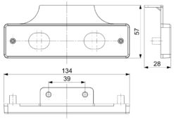 Alternative view of Brakett til sidemarkeringslys Passer utvalgte modeller