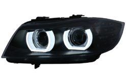 Alternative view of 3D Angel Eyes LED DRL Xenon-frontlykter egnet for BMW 3-serie E90 E91 LCI med AFS (2008-2011) Svart