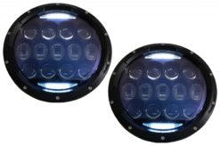 7-tommers CREE LED-frontlykter Amber Halo DRL egnet for Jeep Wrangler TJ & JK (1997-2018)