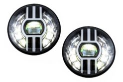 Alternative view of 7 Tommers CREE LED-frontlykter DRL egnet for Jeep Wrangler JK TJ LJ Defender Mercedes W463 Black