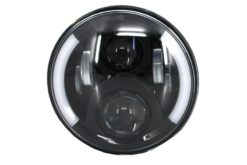 Alternative view of 7 Tommers CREE LED-frontlykter egnet for Jeep Wrangler JK (2007-2017) Mercedes G-Klasse W463 (1989-2017) Land Rover Defender Half Halo Black
