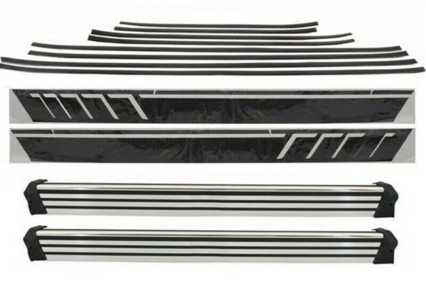Add On Door Lister Strips Carbon with Side Decals Sticker Vinyl Matt Black and stigtrinn egnet for Mercedes G-Class W463 (1989-2018) |