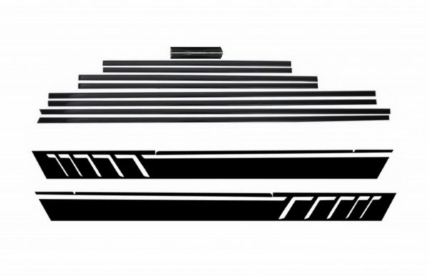 Add On Door Lister Strips egnet for Mercedes G-Class W463 (1989-2017) med Side Decals Sticker Vinyl Matte Black |