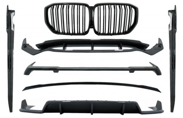 Aero Body Kit Carbon Fiber med sentrale nyregitter Piano Black egnet for BMW X5 G05 (2018-2022) M-Tech Black Knight Design |
