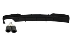 Luftdiffusor med eksospotte matt karbonfiber egnet for BMW 5-serie F10 F11 Sedan Touring (2011-2017) M Design