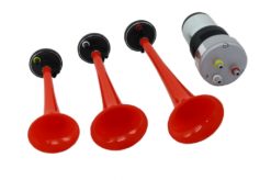 Alternative view of Lufttrykk autohorn med lav og dyp tonalitet for biler med luftkompresjon