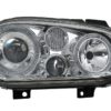 Angel Eyes Frontlykter Dual Halo Felger egnet for VW Golf IV 4 Cabriolet Hatchback Variant (09.1997-09.2003) Chrome LHD eller RHD |