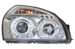 Alternative view of Angel Eyes Frontlykter Dual Halo Felger egnet for Hyundai Tucson (2004-2010) Chrome