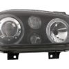 Angel Eyes Frontlykter Dual Halo Felger egnet for VW Golf IV 4 Cabriolet Hatchback Variant (09.1997-09.2003) Svart LHD eller RHD |