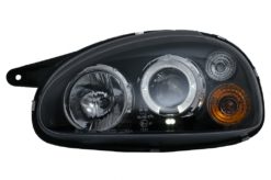 Alternative view of Angel Eyes Frontlykter Dual Halo Felger egnet for Opel Corsa B (02.1993-10.2000) LHD Svart
