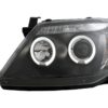 Angel Eyes Frontlykter Dual Halo lysringer egnet for Toyota Hilux (2005-2011) Svart |
