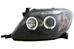 Alternative view of Angel Eyes Frontlykter Dual Halo lysringer egnet for Toyota Hilux (2005-2011) Svart