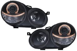 Angel Eyes Frontlykter Halo Felger egnet for VW Polo 9N (11.2001-04.2005) Svart