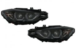 Alternative view of Angel Eyes Frontlykter LED DRL egnet for BMW 3-serie F30 F31 Sedan Touring (10.2011-05.2015) Svart