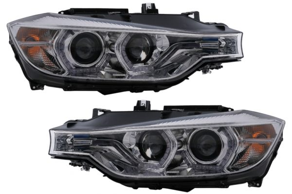 Angel Eyes Frontlykter LED DRL egnet for BMW 3-serie F30 F31 Sedan Touring (10.2011-05.2015) Krom