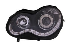 Angel Eyes Frontlykter egnet for Mercedes C-Klasse W203 (2000-2007) venstre side svart